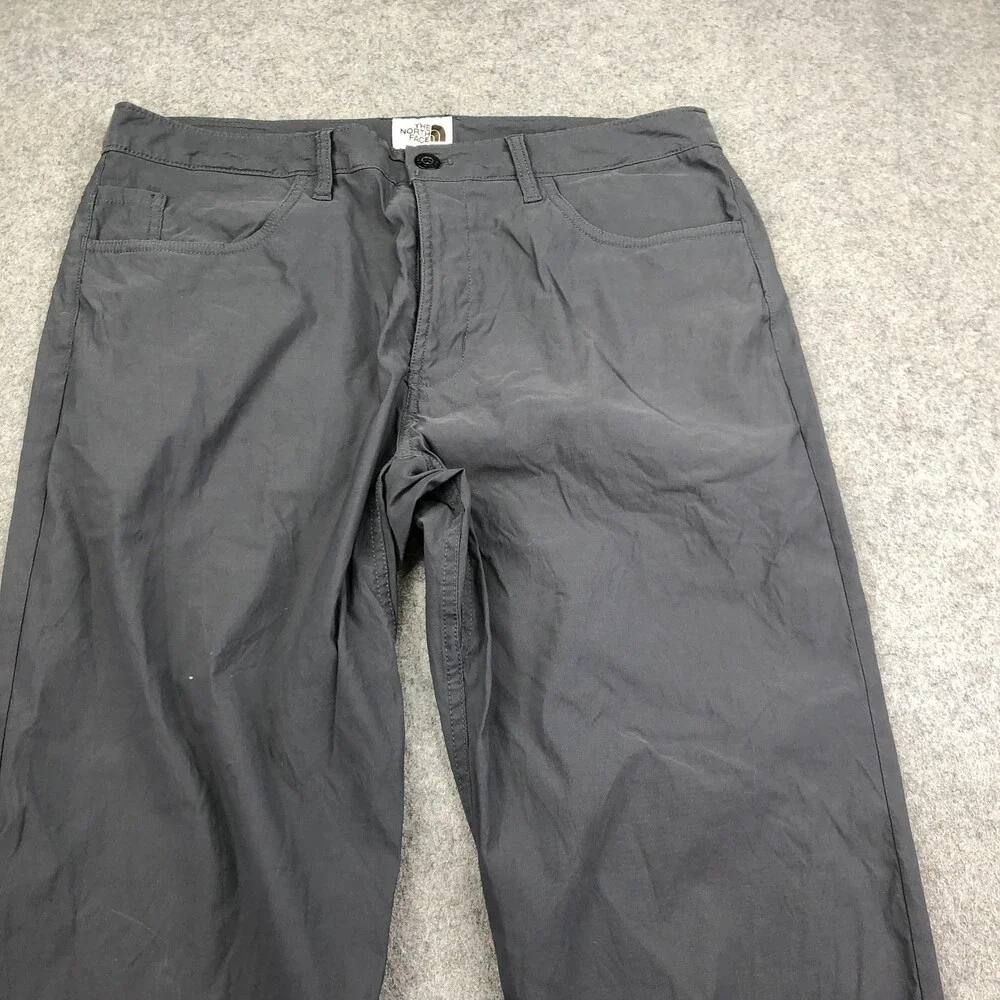 The North Face Pants Mens 34 Gray Chino Straight Leg Casual Microfiber